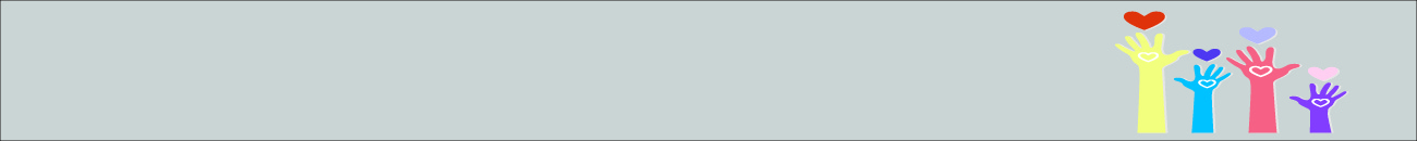 banner manos con corazones