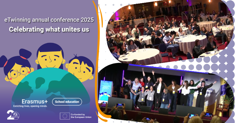 Cartel montaje de la Conferencia Anual eTwinning 2025